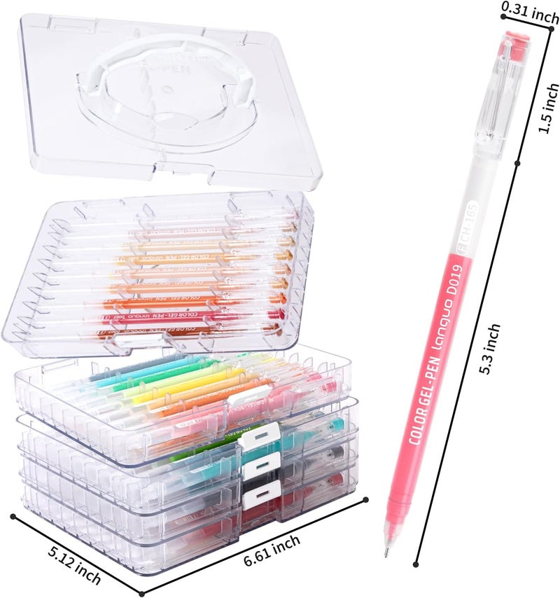 Joyask Gel Pens For Coloring, 45 Pack Colored Pens for Black Paper & White Paper, 0.6MM Fine Point Pens for Coloring, Writing, Drawing, Journaling, Note Taking, Office, Home - Image 3